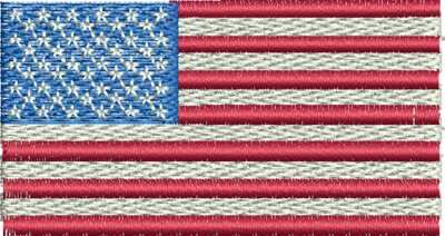 2.90in x 1.54in American Flag 2
