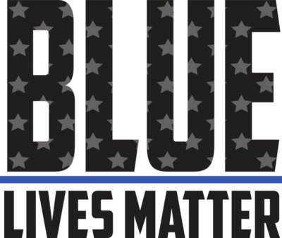 Blue Lives Matter Text