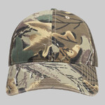 OTTO Camouflage Garment Washed Cotton Blend Twill w/ Heavy Washed PU Coated Back Six Panel Low Profile Baseball Cap