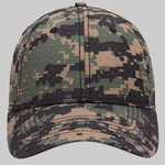 OTTO Camouflage Garment Washed Cotton Twill Six Panel Low Profile Baseball Cap