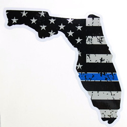 State of Florida Blue Line Decal 4"