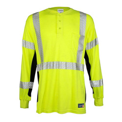 Unisex Tall FR Long Sleeve Henley T-Shirt