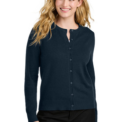 Women's Easy Care Crewneck Cardigan Sweater