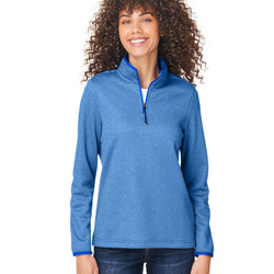 Ladies' Venture Heathered Stripe Quarter-Zip