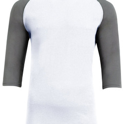 Unisex Softek Quarter-Sleeve Color Block Raglan T-Shirt