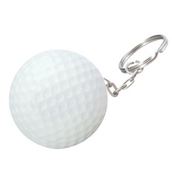 Golf Ball Shape Stress Ball Keychain