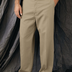 Men's Plain Front Casual Cotton Pants
