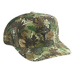 OTTO CAP Camouflage 6 Panel Mid Profile Mesh Back Trucker Hat