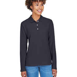 Women's Pima Piqué Long Sleeve Polo