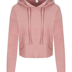 Women's Girlie Cropped Hooded Fleece with Pocket