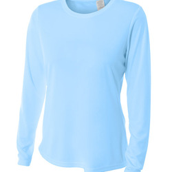 Sublimatible Ladies' Long Sleeve Cooling Performance Crew Shirt