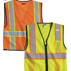 Unisex Economy Contrasting Vest with Zippered Front