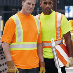 Unisex Class 2 Flat Stitch Self-Fabric Panels T-Shirt