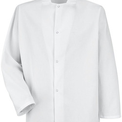 Men's Gripper-Front Short Butcher Coat