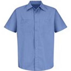 Men's Tall Industrial Stripe Short Sleeve Work Shirt