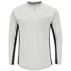Men's Long Sleeve FR Two-Tone Base Layer with Concealed Chest Pocket - EXCEL FR
