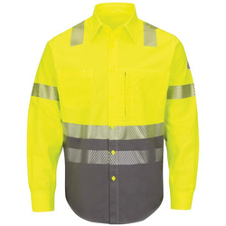 Men's Hi-Visibility Color Block Uniform Shirt - EXCEL FR® ComforTouch® - 7 oz.