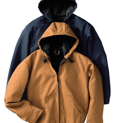 Men's Blended Duck Zip-Front Hooded Jacket