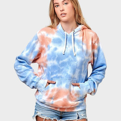 Men's Tie-Dyed Fleece Hooded Sweatshirt