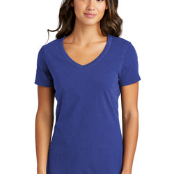 Garment Dyed V Neck Tee