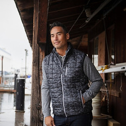 Cutter & Buck Rainier PrimaLoft Mens Eco Insulated Full Zip Printed Puffer Vest