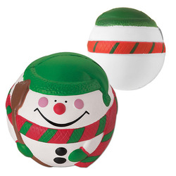 Happy Holiday Snowman Shape Stress Ball